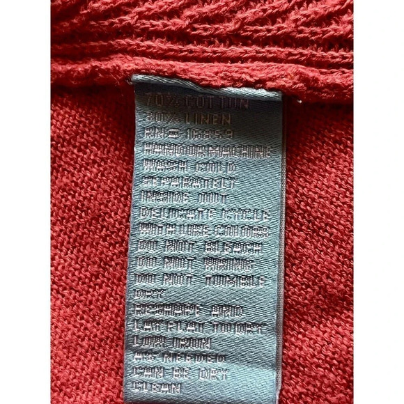 J. McLaughlin Womens Orange Linen Blend Shawl Collar Open Cardigan - S Classic - Picture 6 of 9
